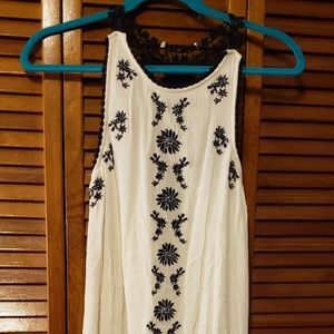 White/Navy Summer Dress